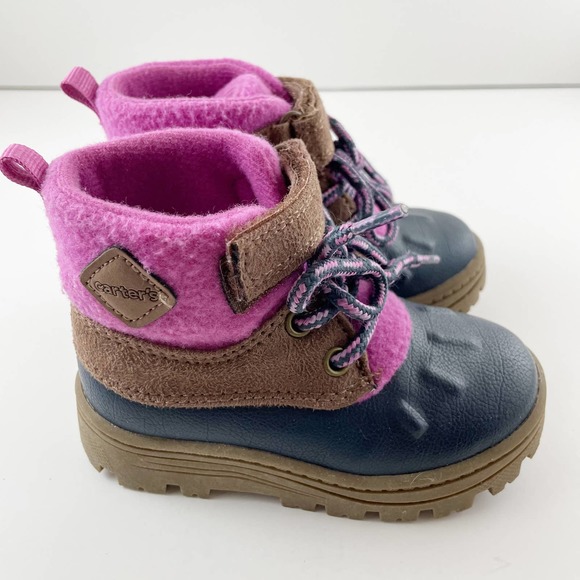 Carter’s Toddler Duck Boots in Navy Blue and Pink Size 6 Months - Picture 6 of 10